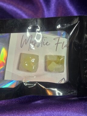 Mystic Flame Nephrite Earrings